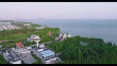 云南昆明春天滇池海埂大坝城市航拍视频的预览图